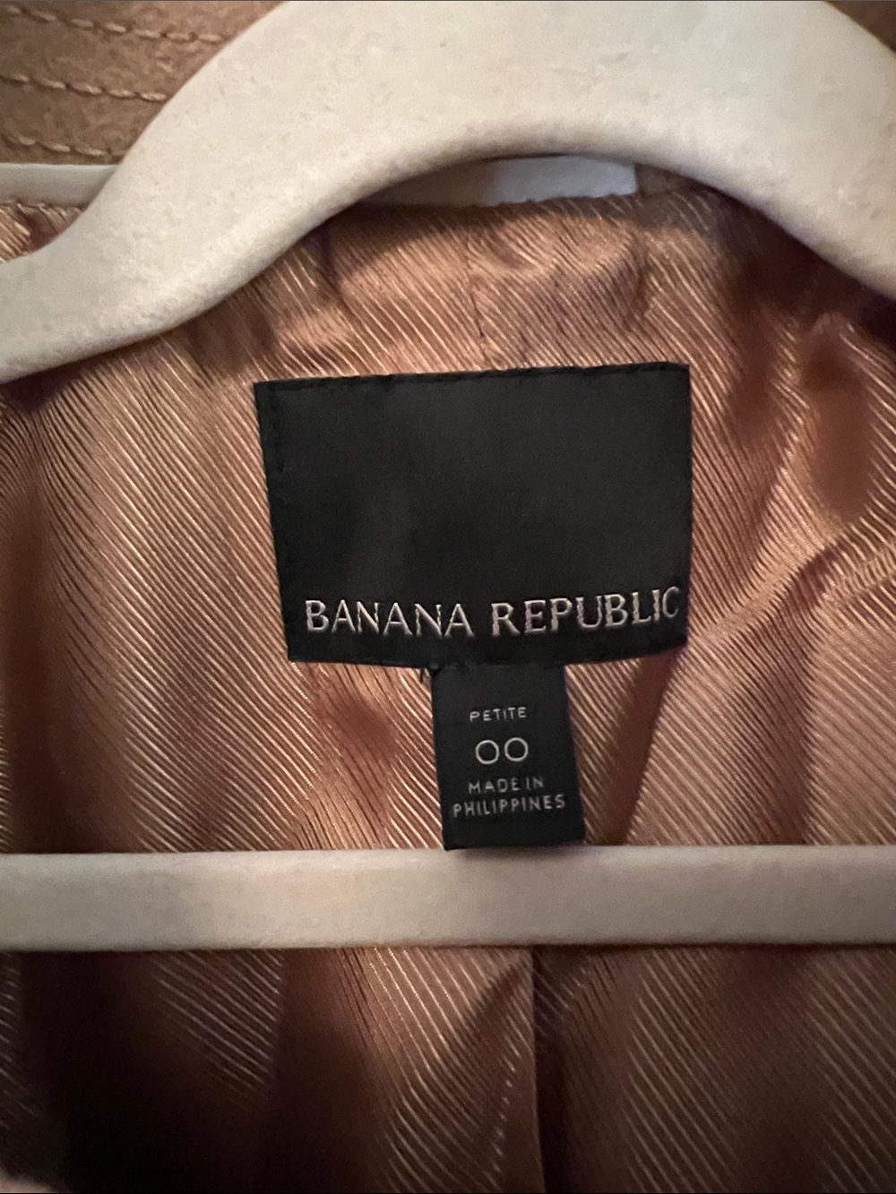 Banana Republic Women's Camel Belted Wool Blend Cropped Trench Coat - Picture 2 of 3